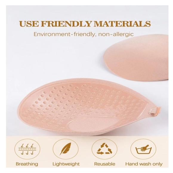 Set of 2 - Sticky Bras For Backless Dress Size A Cup (Beige&Black) - Picture 11 of 12